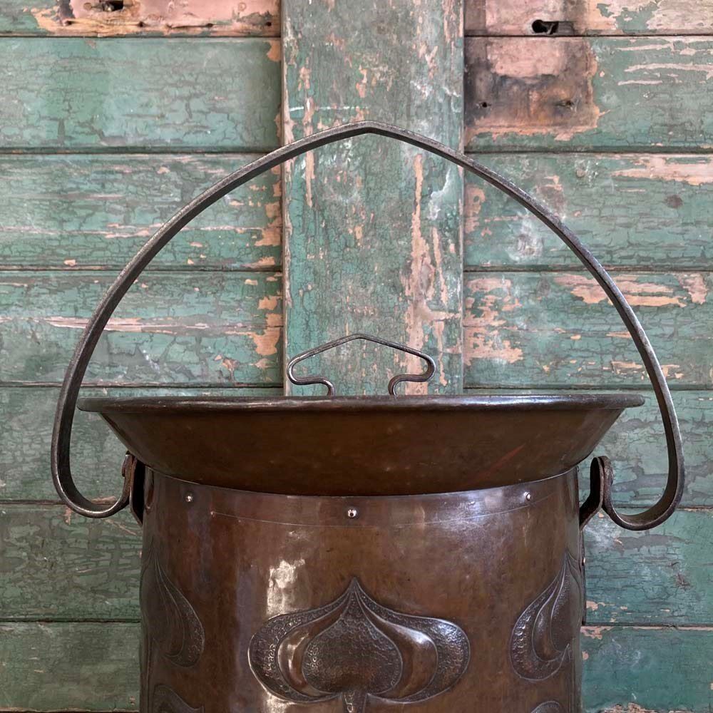 Art Nouveau Copper Coal Scuttle photo Home Fixtures