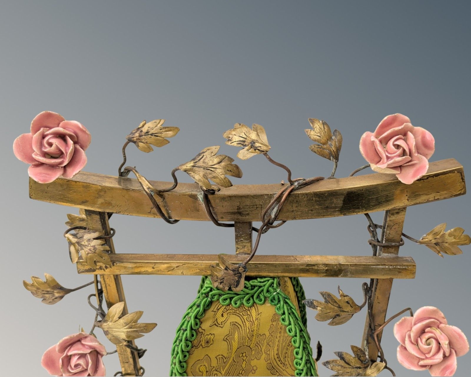 Antique French Porcelain And Gilt Bronze Lamp photo for sale
