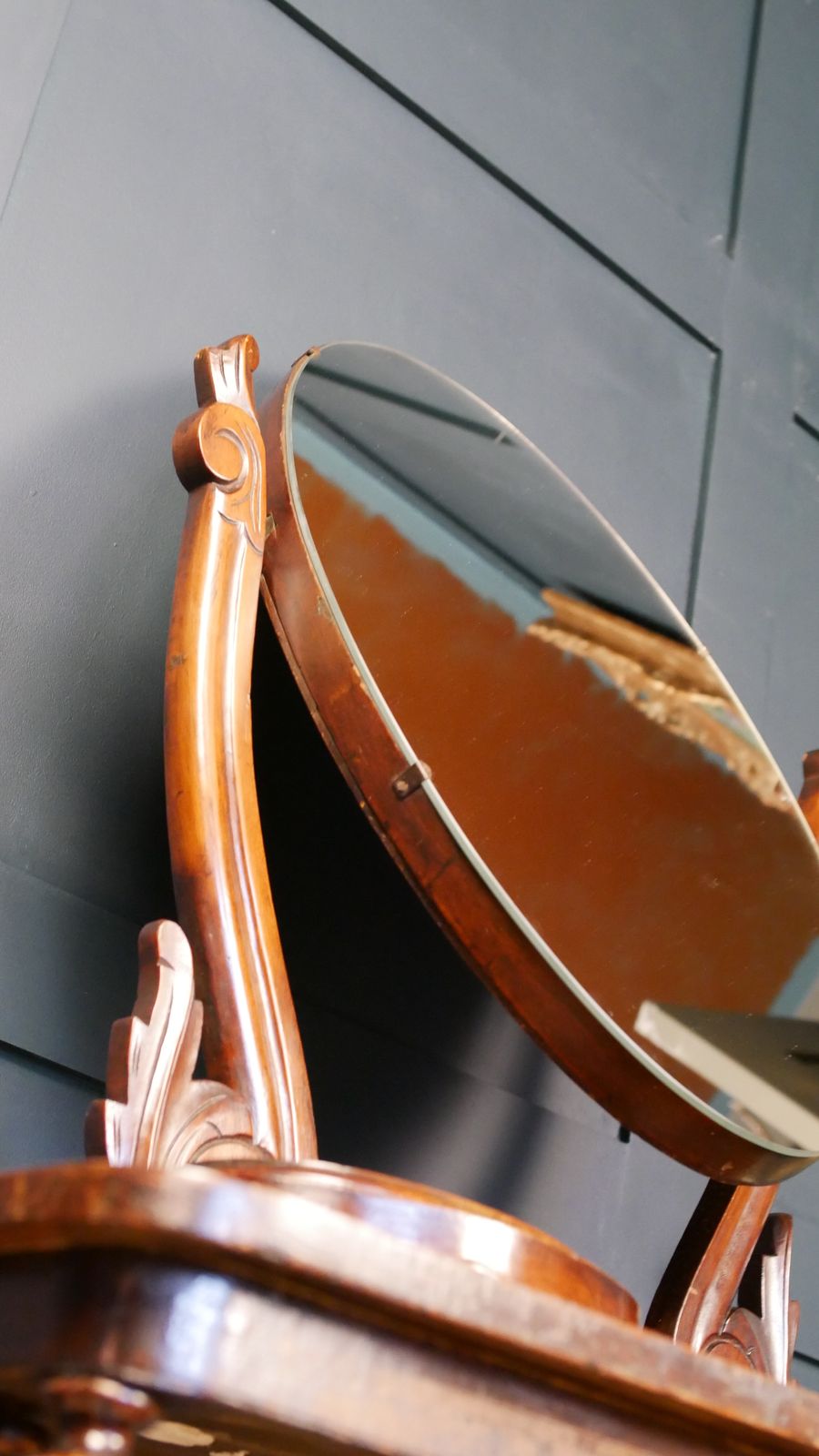 photo vinterior Victorian Oval Dress Mirror, 1800s