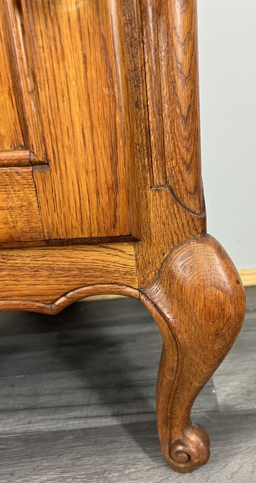 Pair Of  Bedside Tables Vintage French Louis Oak Nightstands Cabinets Lot 4255 photo vinterior