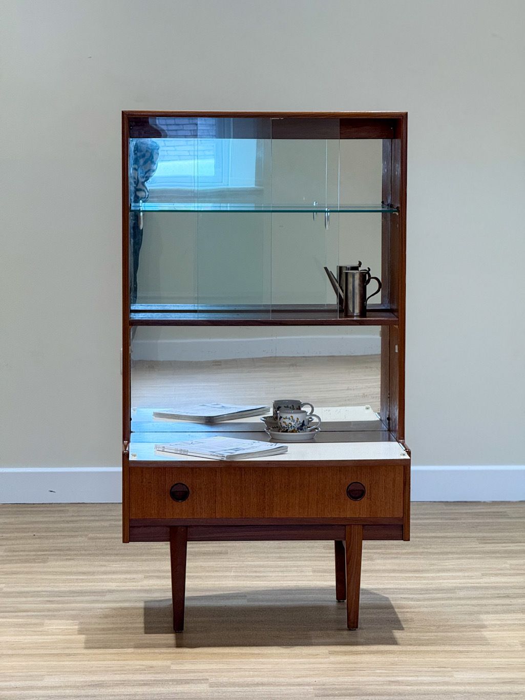 Tall Teak Bedside Cabinet By Turnidge Of London photo furniture