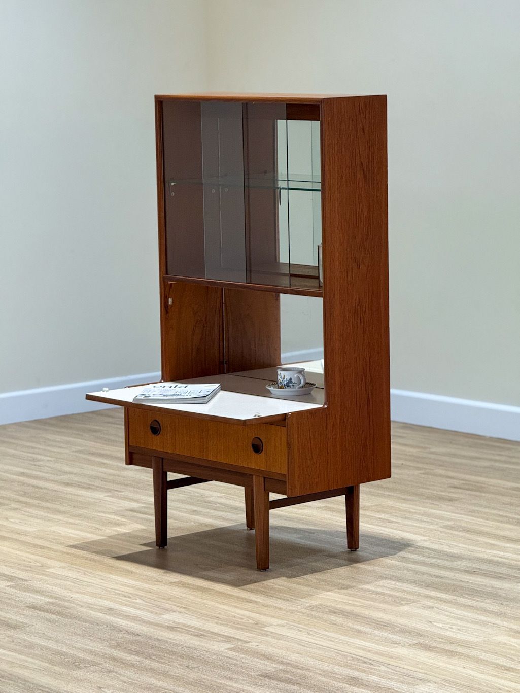 Tall Teak Bedside Cabinet By Turnidge Of London photo for sale