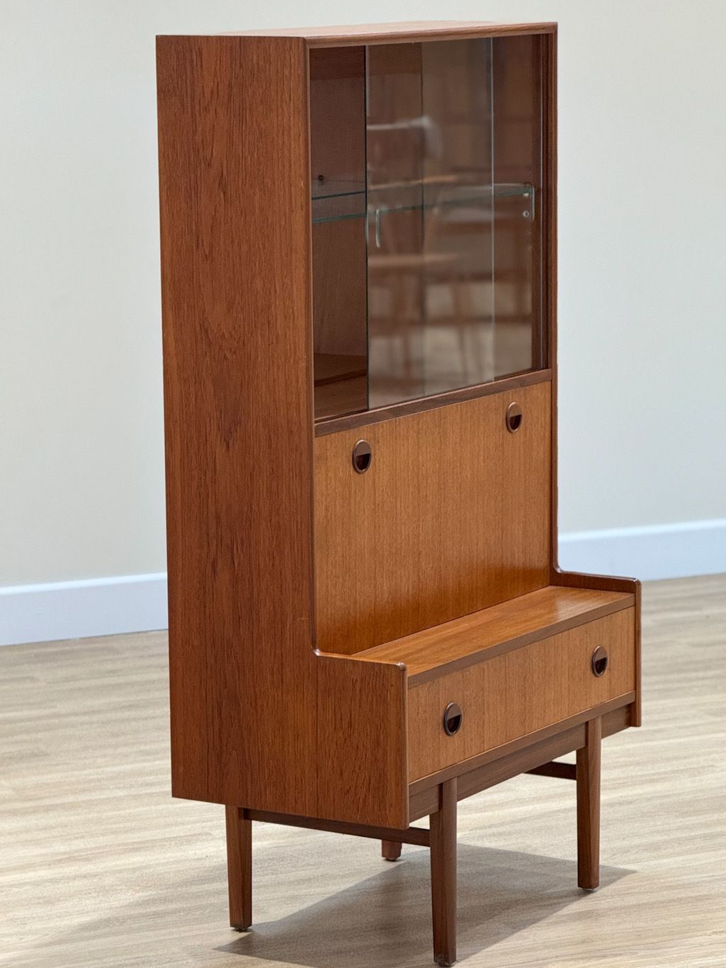 photo for sale Tall Teak Bedside Cabinet By Turnidge Of London