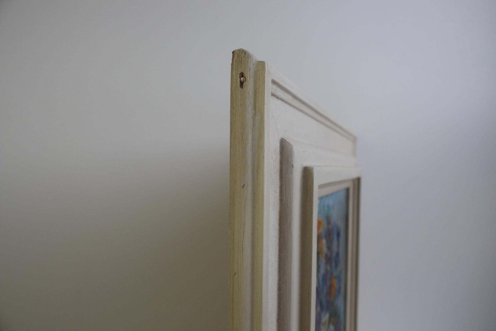 photo furniture Hand Painted Painting, Oil On Canvas, Signed, Czechoslovakia, 1963