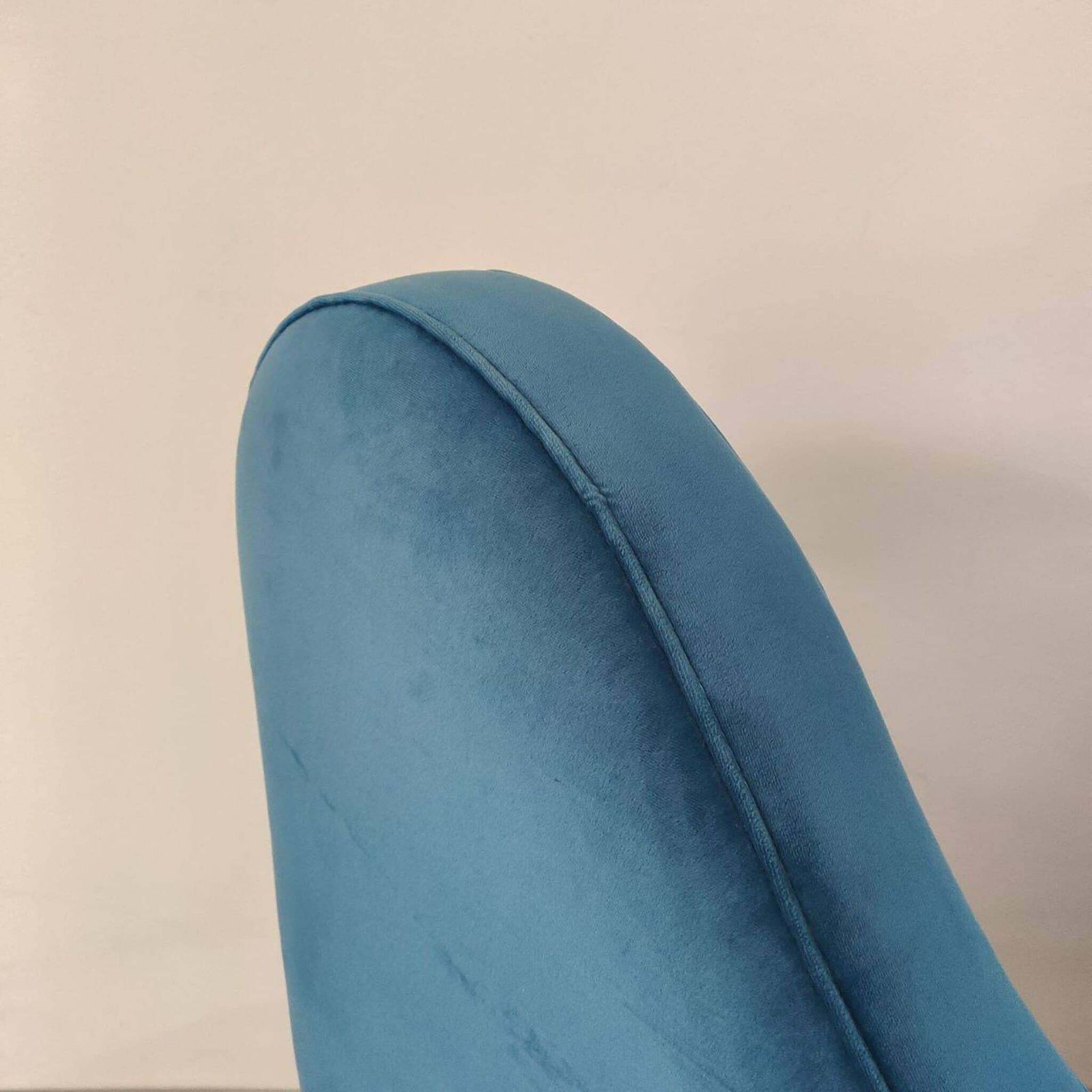 Italian Turquoise Velvet Sofa By Cesare Lacca, 1950s photo vintage