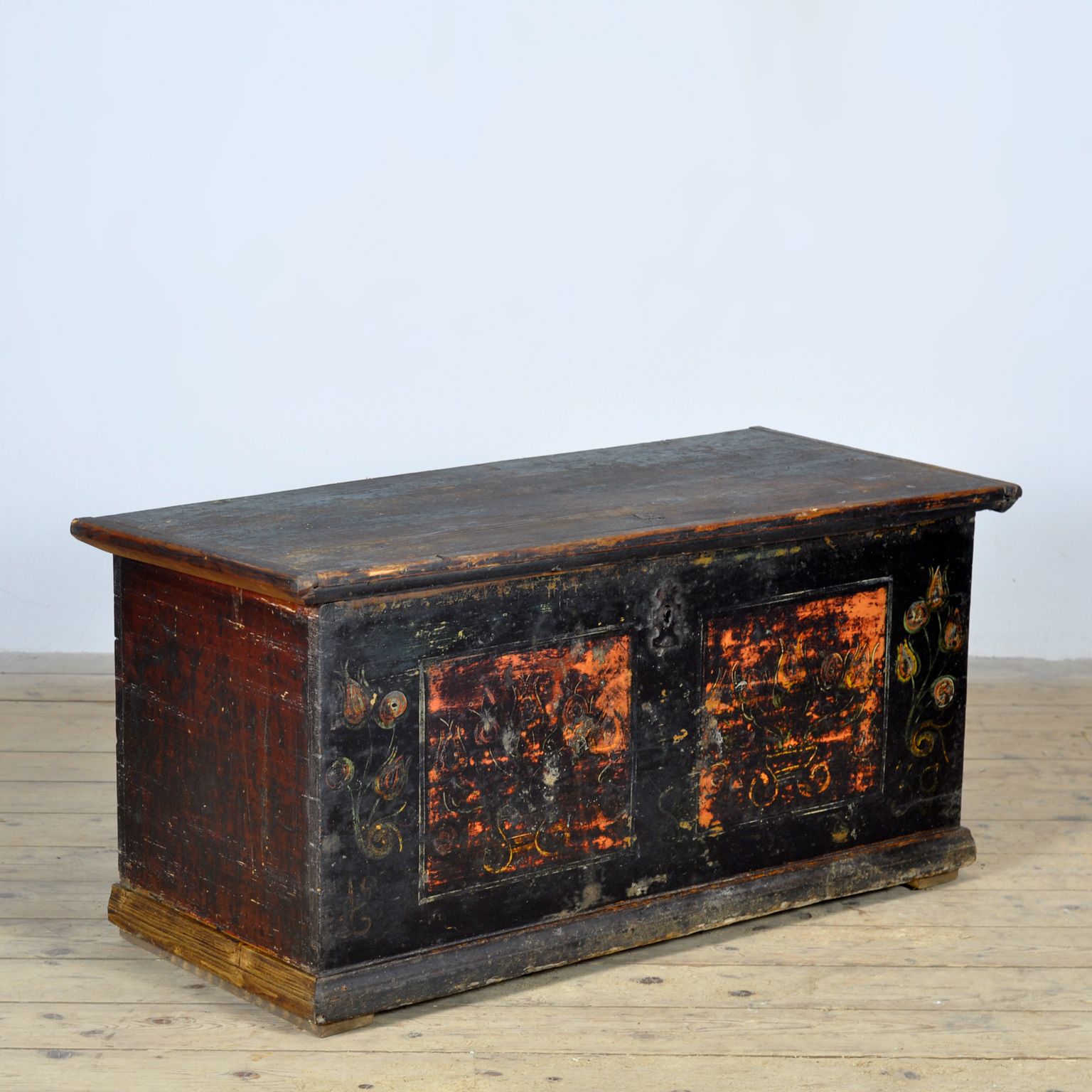 Folk Art Wedding Chest, Circa 1850 photo for sale