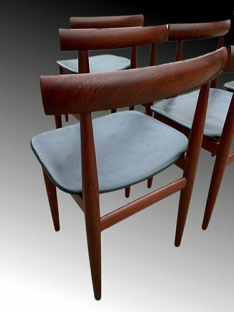 photo for sale Danish Teak Extendable Dining Table And Chairs By Hans Olsen For Frem Røjle, Set Of 7