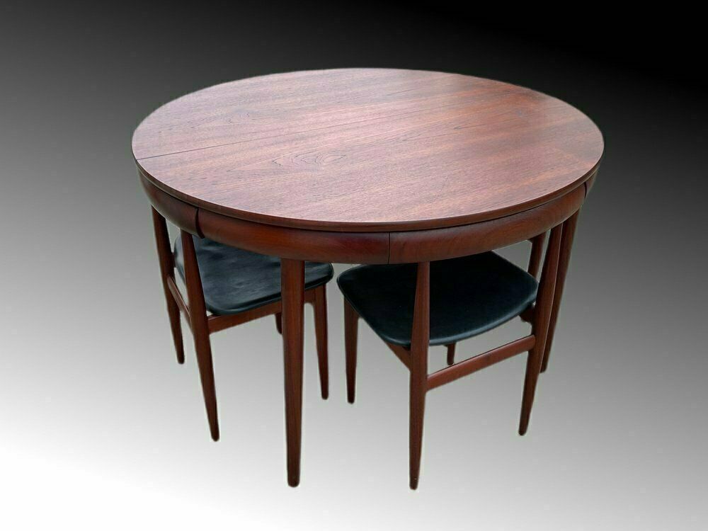 photo buy Danish Teak Extendable Dining Table And Chairs By Hans Olsen For Frem Røjle, Set Of 7