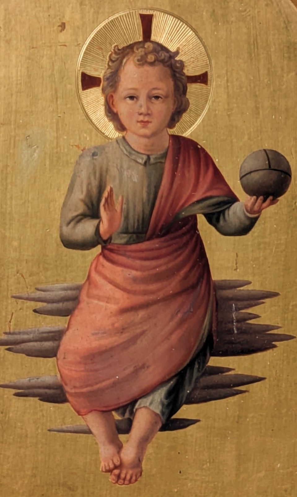 Antique Gilt Wood Icon After Fra Angelica 19th Century photo for sale