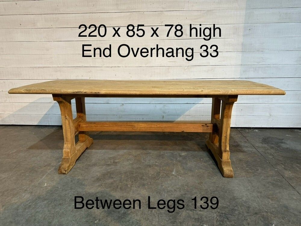 French Oak Farmhouse Dining Table photo vinterior