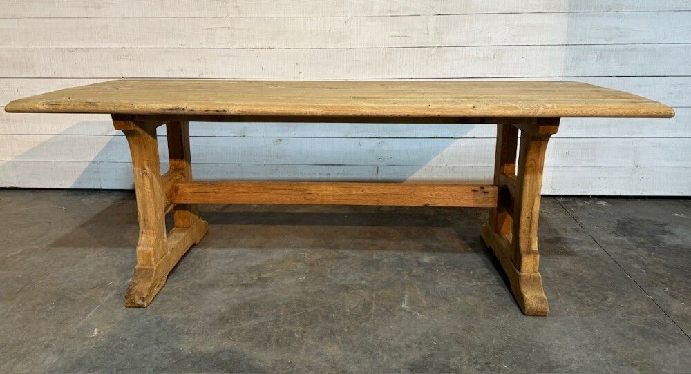 French Oak Farmhouse Dining Table photo vintage