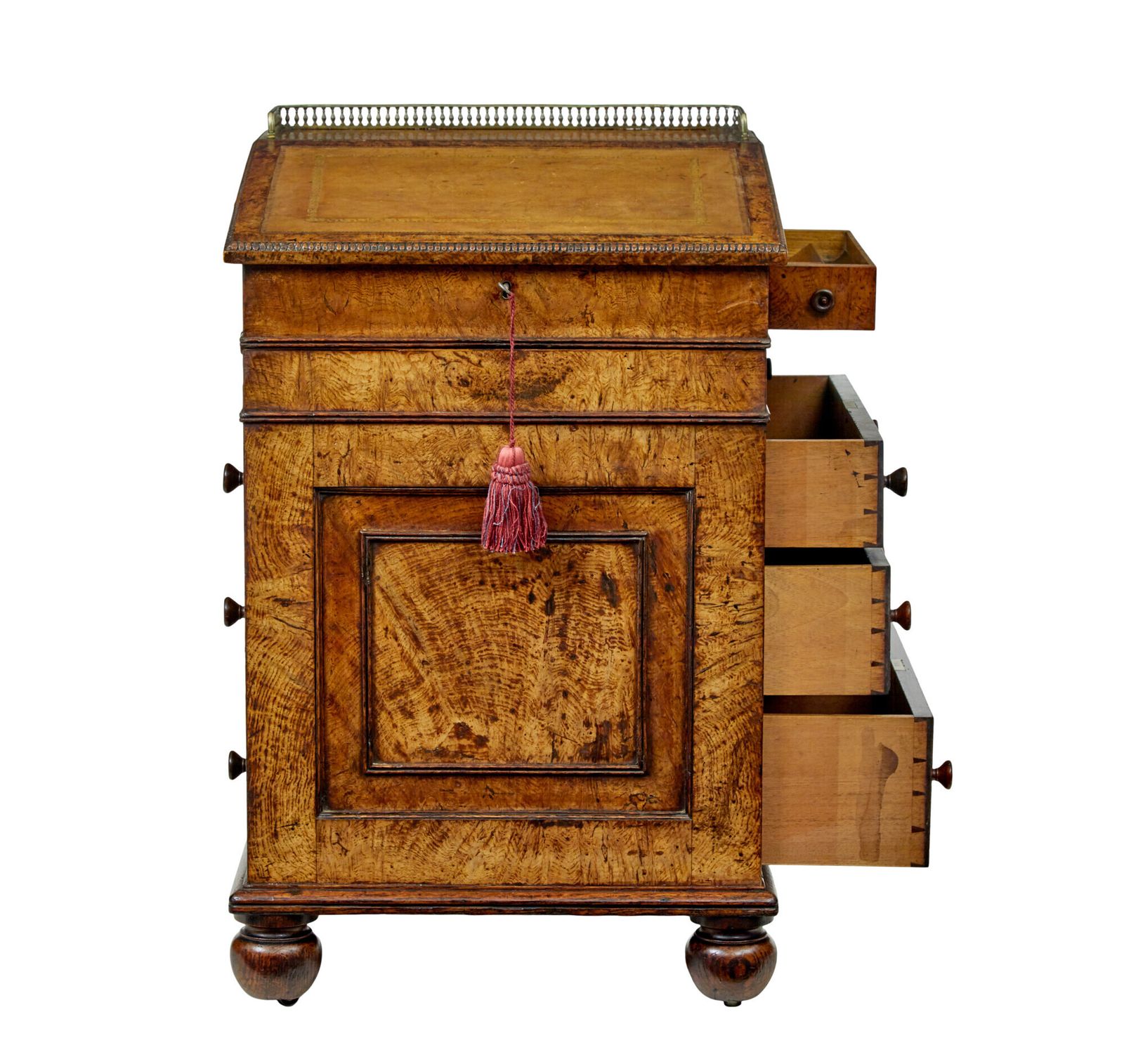 2695.0 Mid 19th Century Pollard Oak Davenport Desk photo