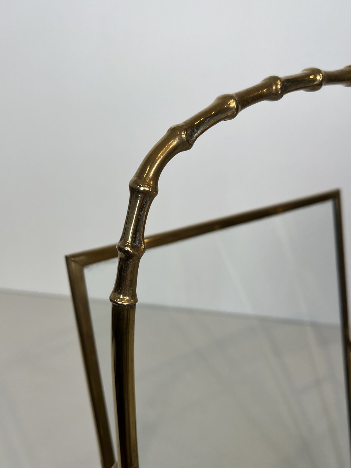 Faux Bamboo Magazine Rack In Bronze And Brass From Maison Baguès photo 1200.0