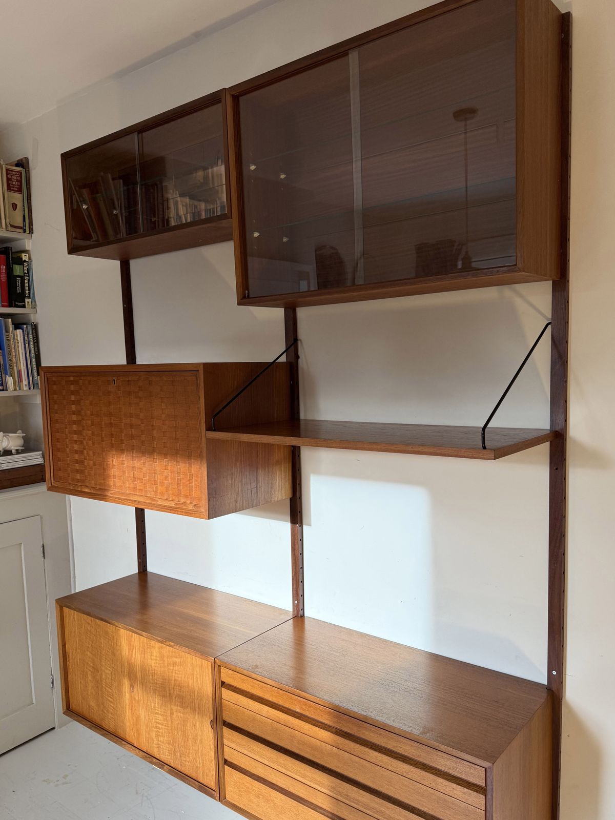 Two Bay Mid Century Danish Wall System By Poul Cadovius photo vinterior