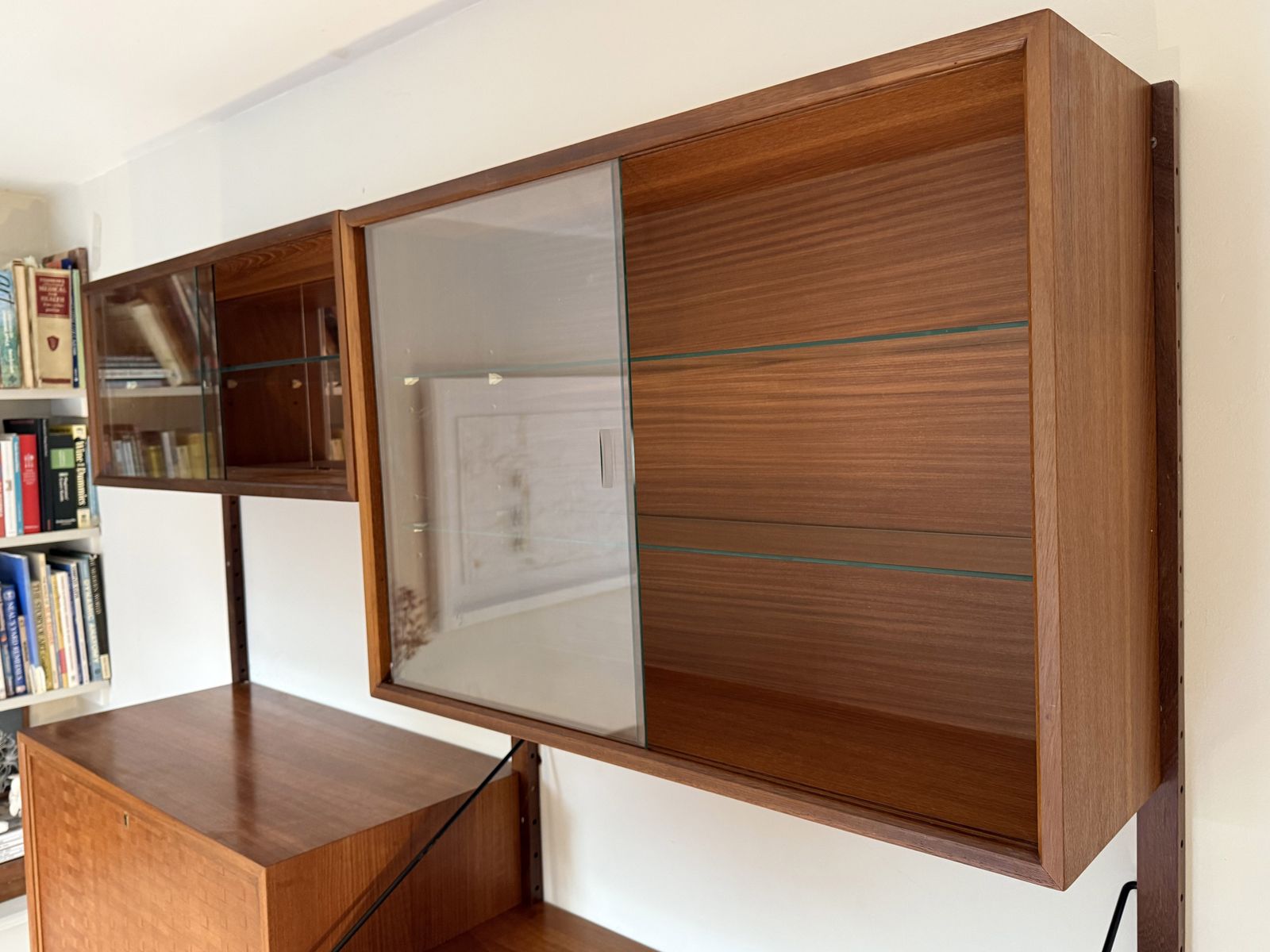 1490.0 Two Bay Mid Century Danish Wall System By Poul Cadovius photo