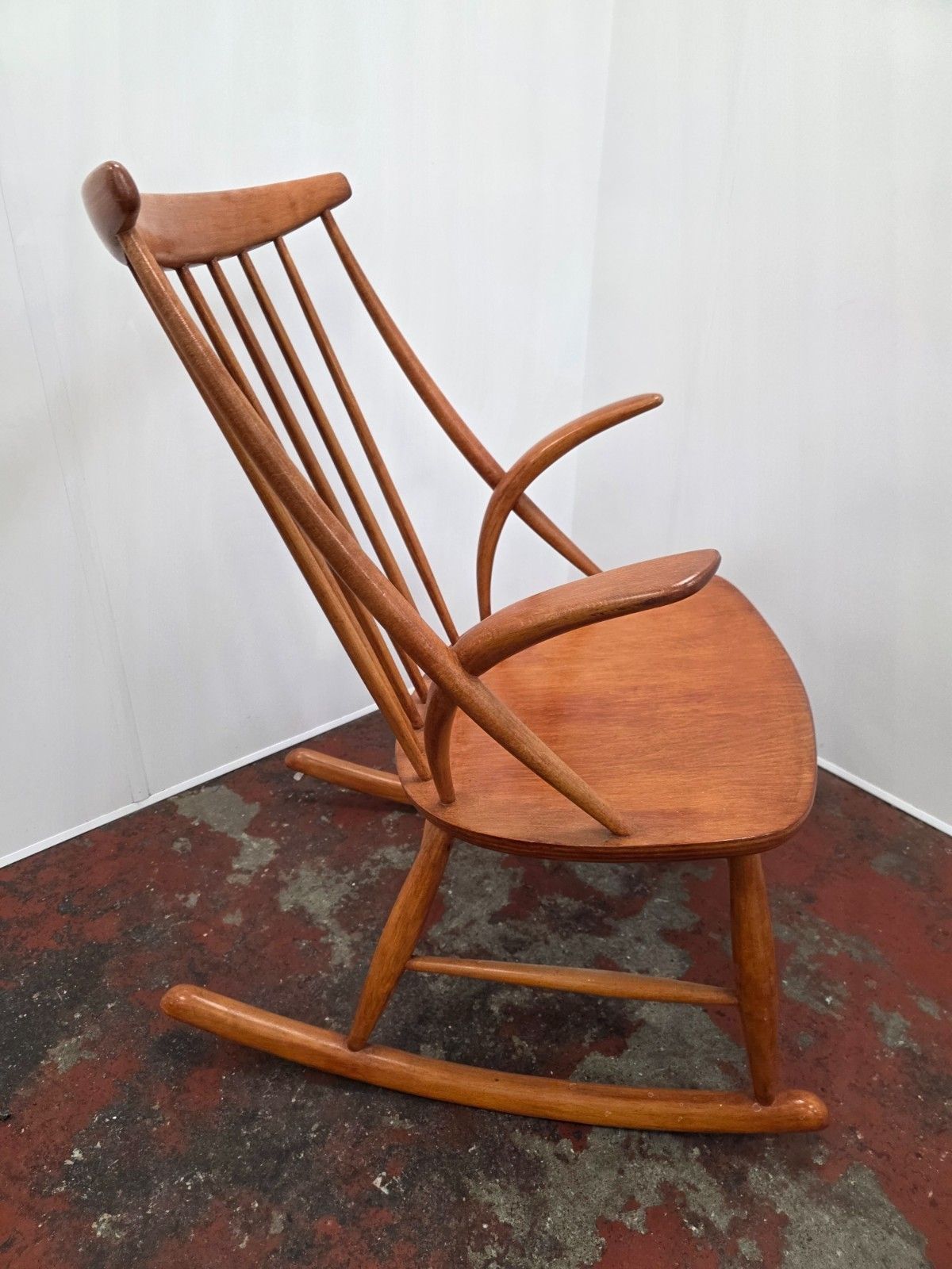 Mid Century Danish Rocking Chair Designed By Illum Wikkelso 1960s. photo buy