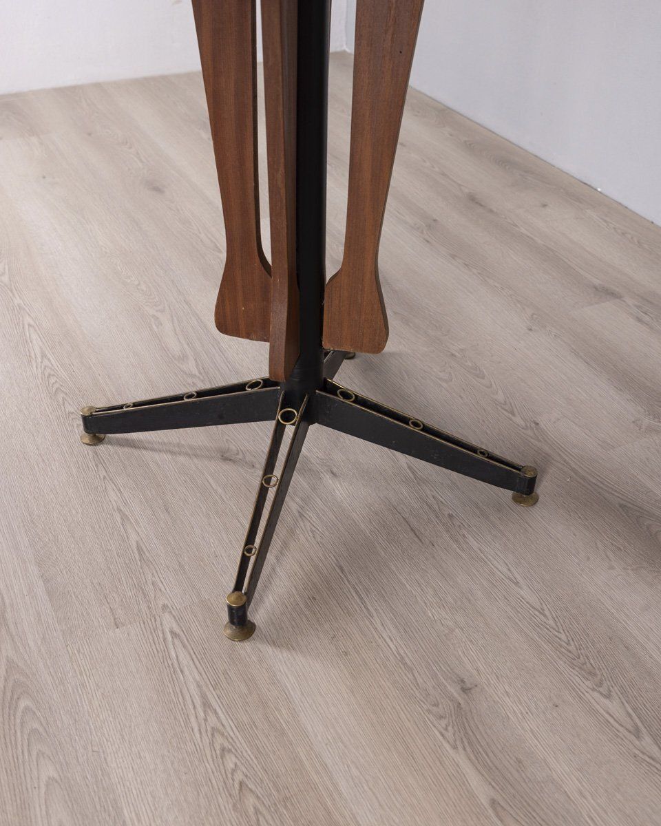 photo for sale Vintage Round Wooden Table By Carlo Ratti For Lissoni, 1960s