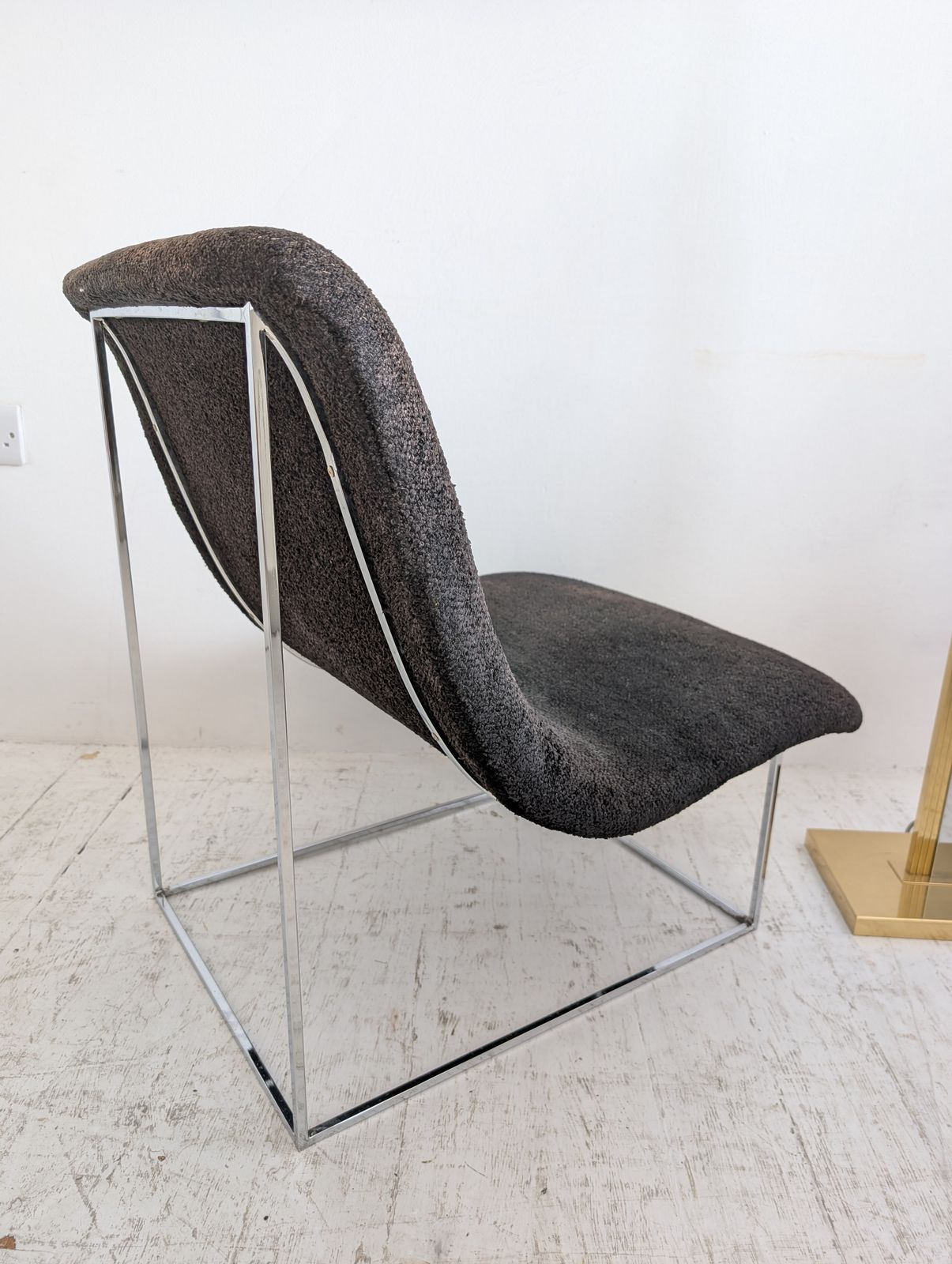 photo vinterior Vintage Mid Century Milo Baughman Thayer Coggin  Small 'Scoop' Lounge Chair USA 1970s