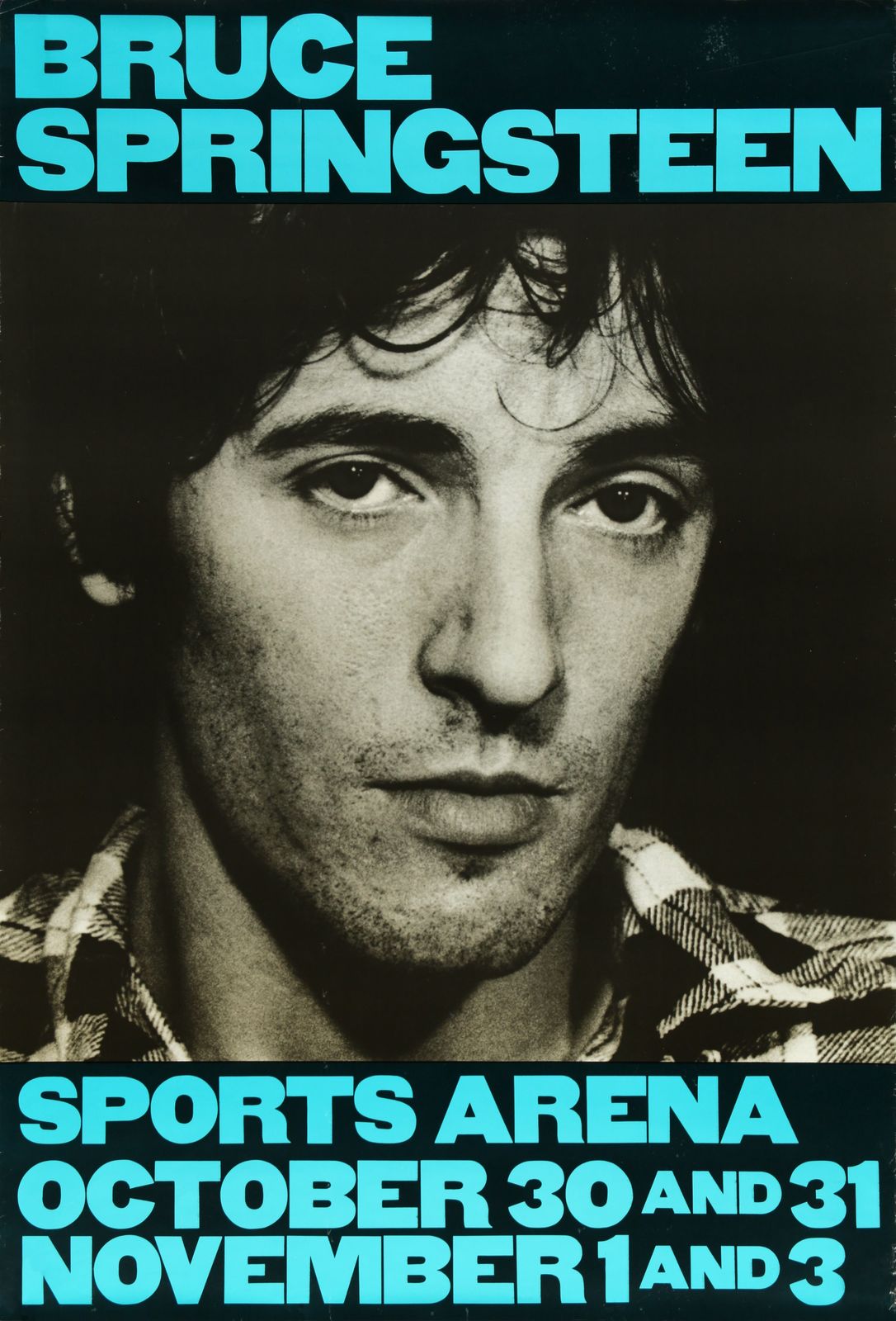 Bruce Springsteen Concert Poster For La Sports Arena, 1980