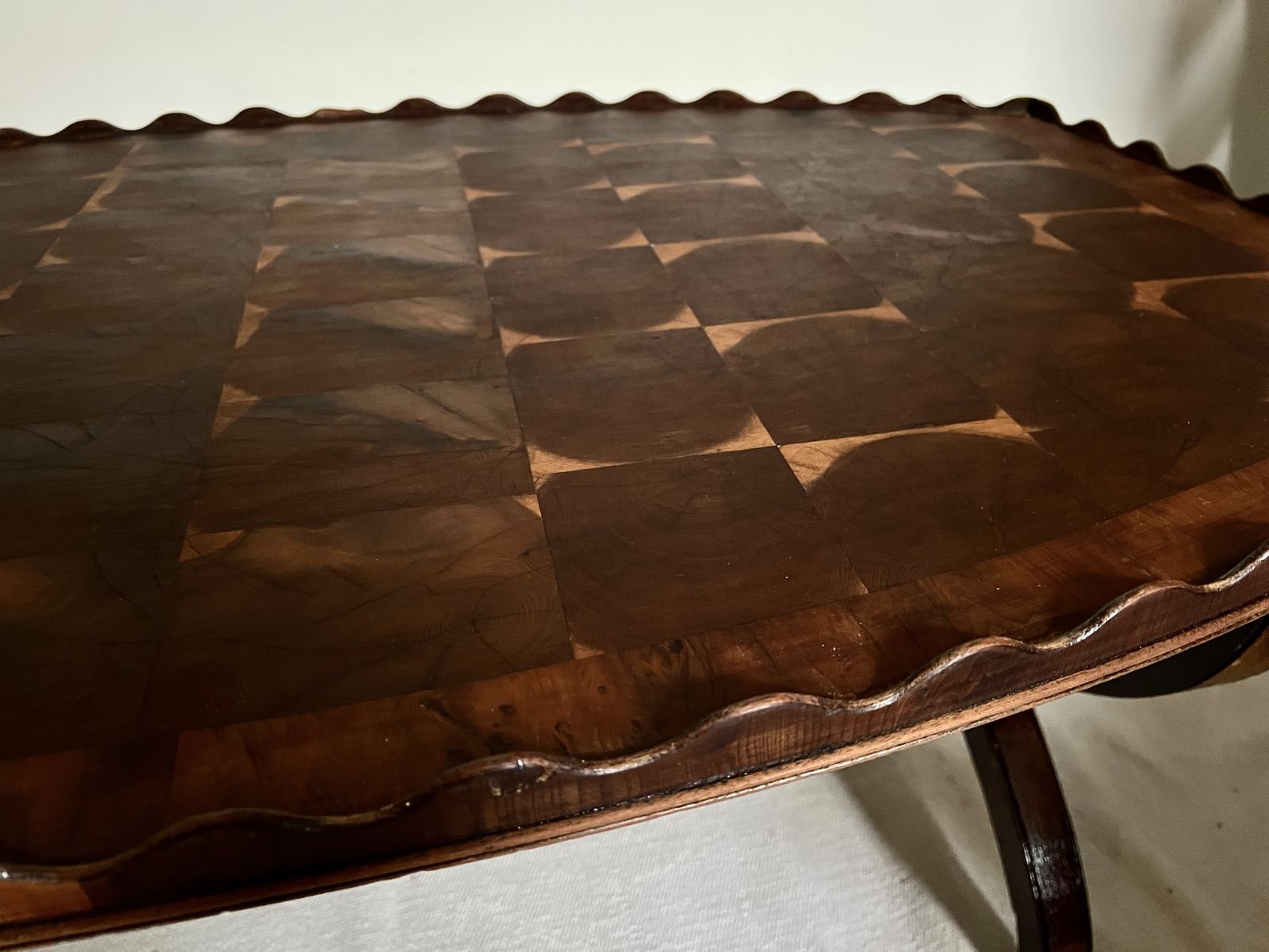 Antique Yew Wood & Oyster Veneer Coffee Table photo for sale