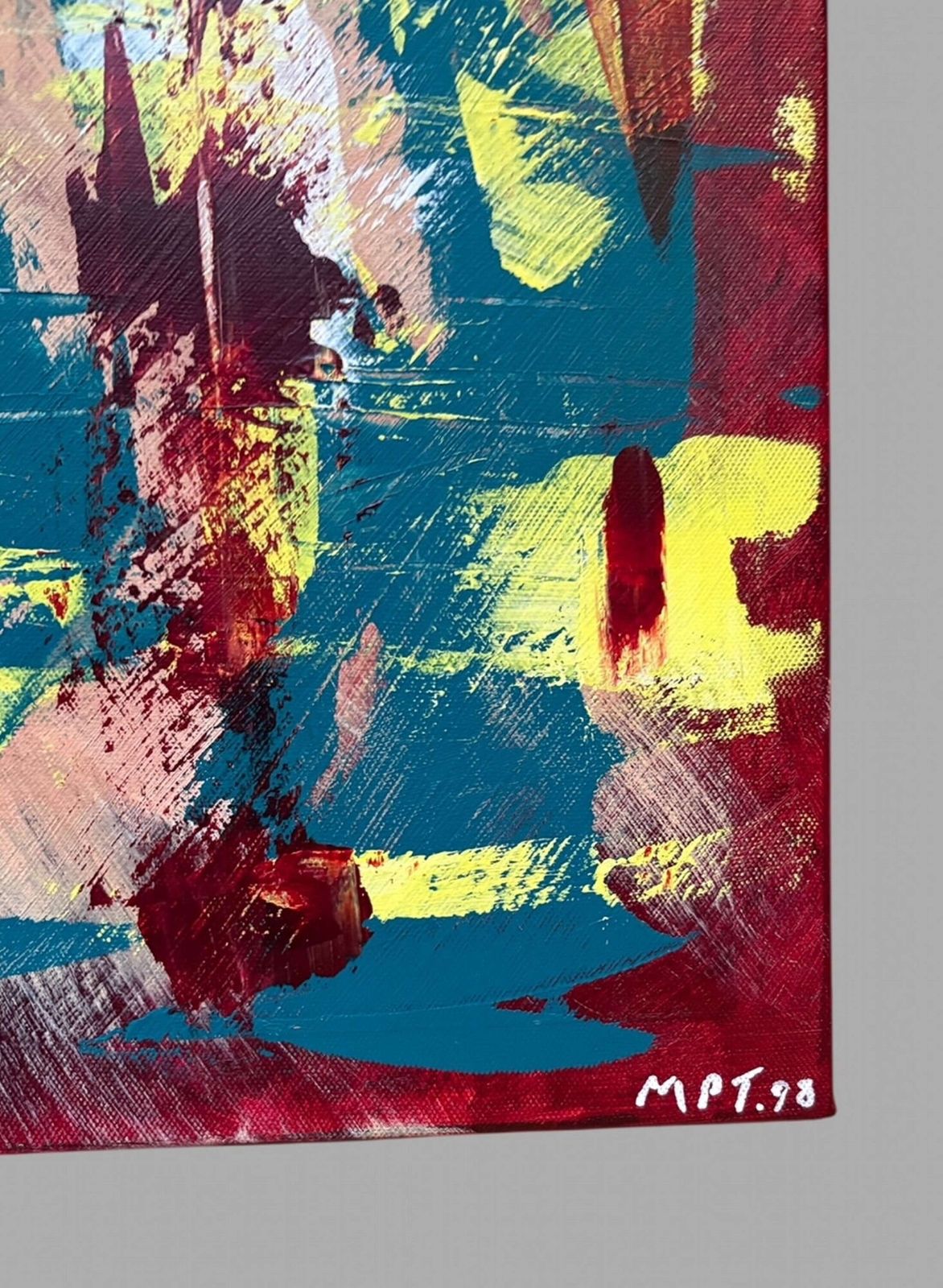 Mark Titcombe   A Wonderful Abstract Expressionist Work Entitled 'Tribal Groove' photo vinterior