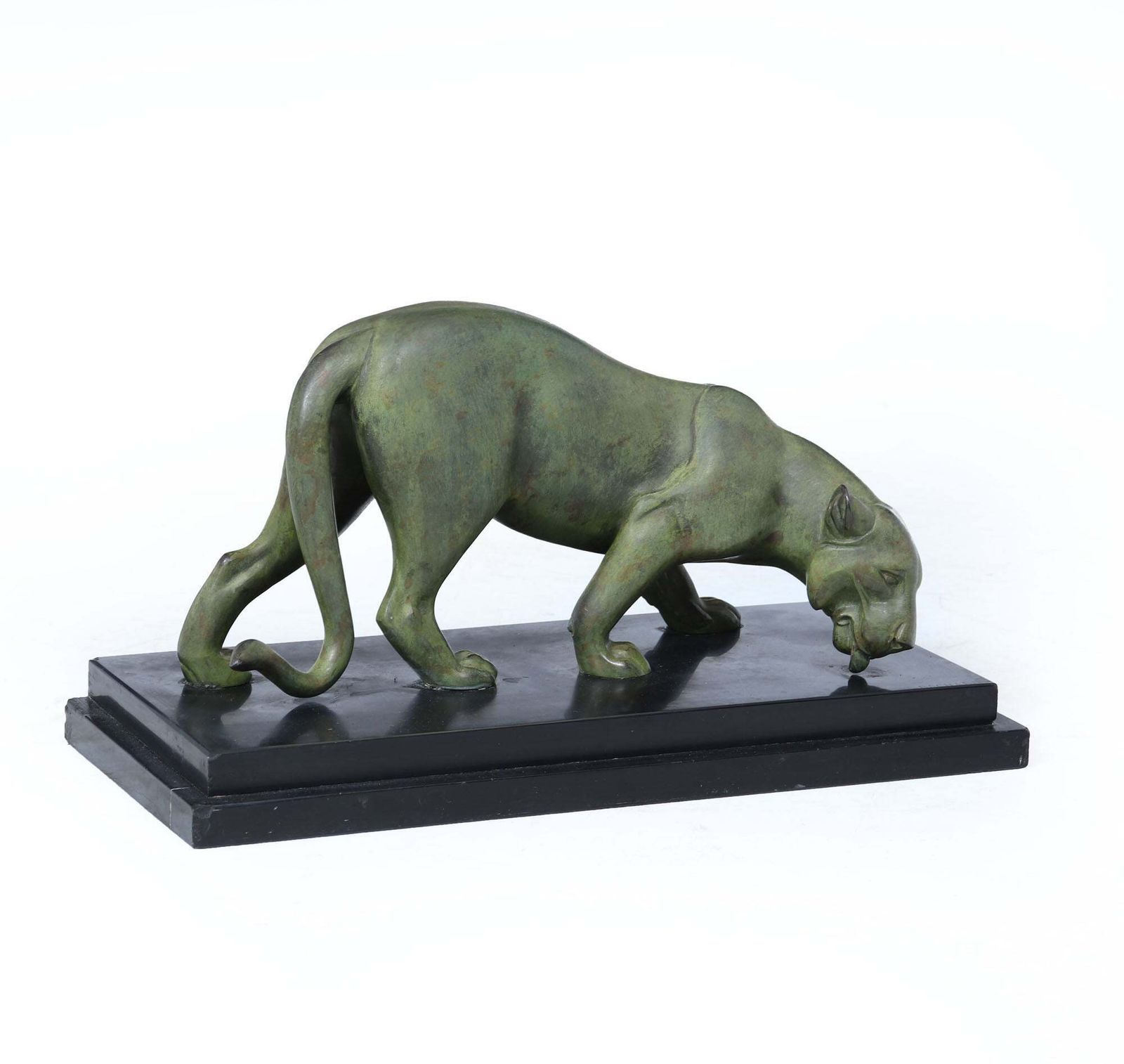 French Art Deco Bronze Panther By Irénée Rochard, C.1920s photo furniture
