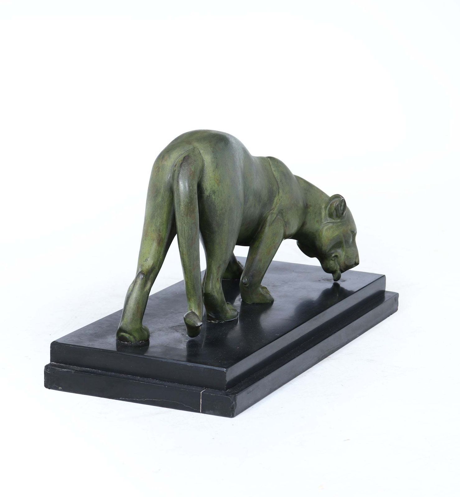 French Art Deco Bronze Panther By Irénée Rochard, C.1920s photo Art