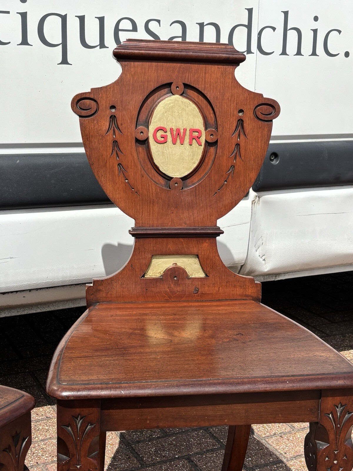 812.0 Victorian Waiting Room Mahogany Chairs photo