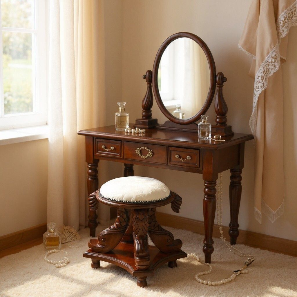 Chinese Dressing Stool Fish Carvings Studded Upholstered Seat Free Uk Delivery photo buy
