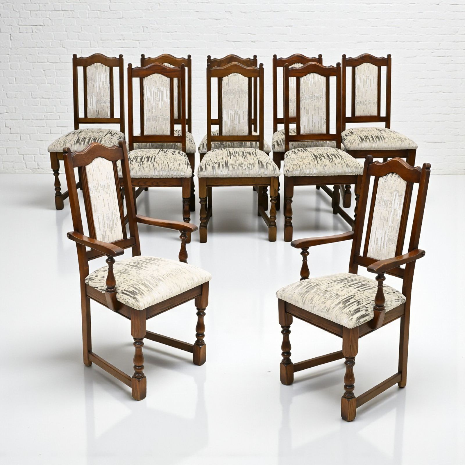 10 Old Charm Dining Chairs Upholstered Seats And Backs Free Uk Delivery*