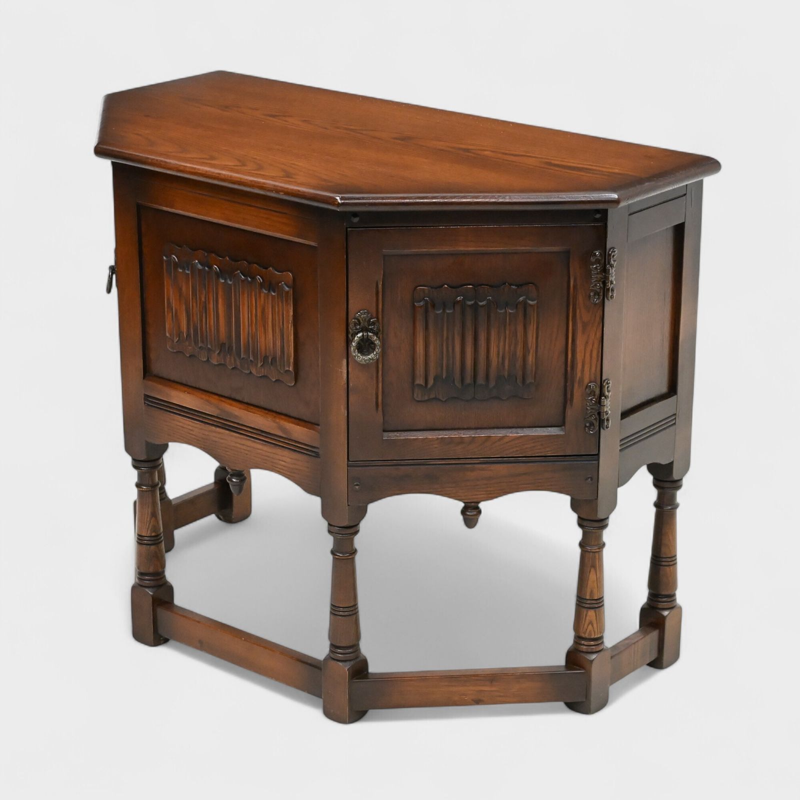 Old Charm Canted Table Finished In Tudor Brown Free Uk Delivery* photo buy