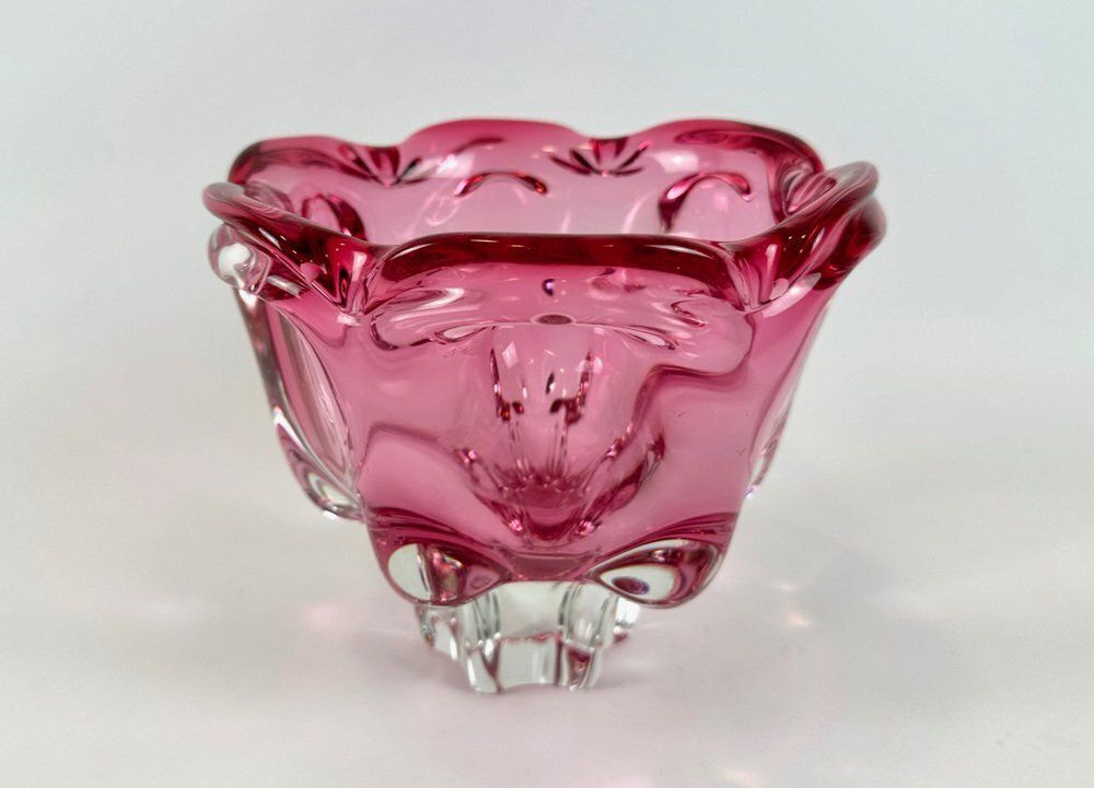 Bohemian Glass Bowl By Josef Hospodka For Chribska Glassworks, 1960s photo Home Decor