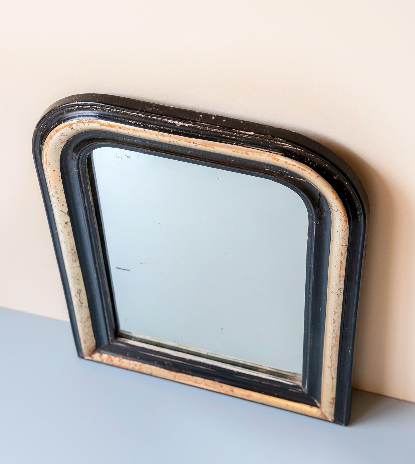 Antique Arch Mirror, Louis Philippe, Rustic Half Round Mirror, French Wall Mirror, Decorative Golden Accent Mirror, 19th Century photo Home Decor