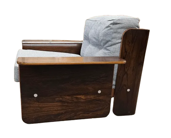 Vintage Rosewood Bentwood Lounge Chair photo Furniture