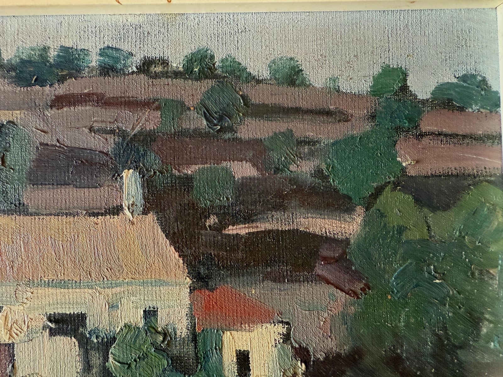 Rafael Duran Benet – Landschap Met Boerderij – Olieverfschilderij – Spanje – Europese Kunst – 1973 photo vinterior