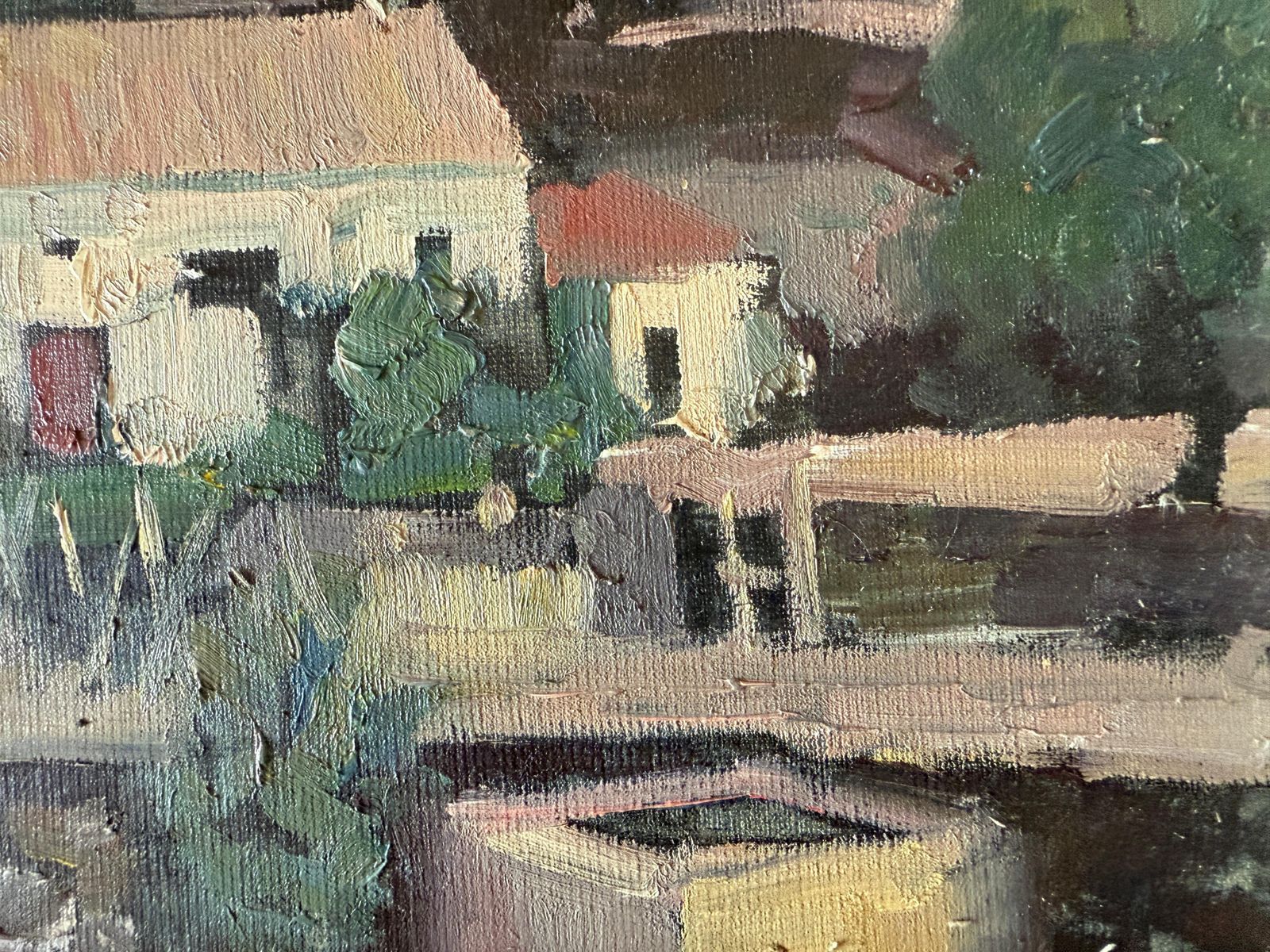 Rafael Duran Benet Landscape With Farmhouse Oil Painting Spain European Art 1973 photo buy