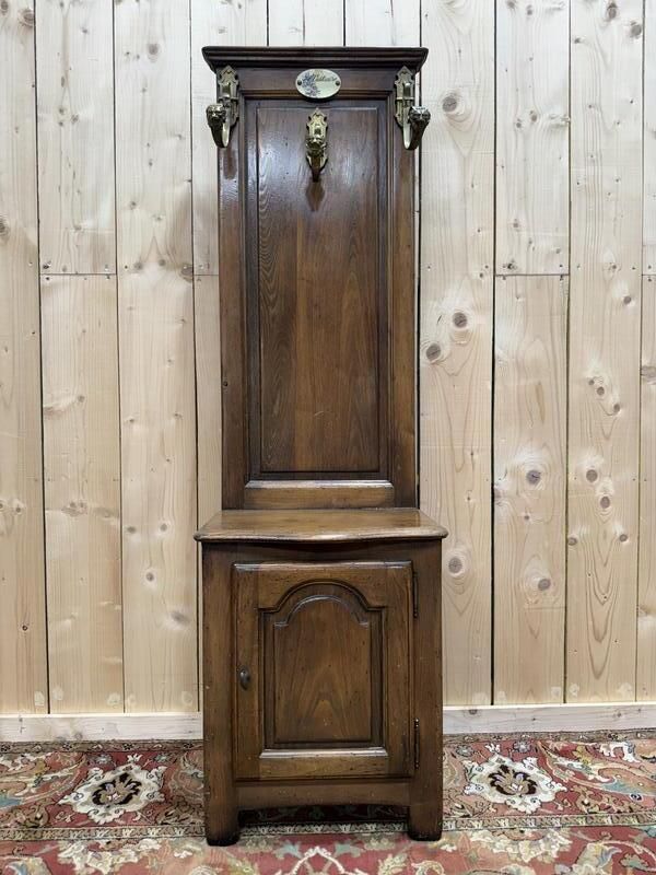 Vestiaire / Porte Manteau En Chêne De Style Louis XIV Avec Coffre