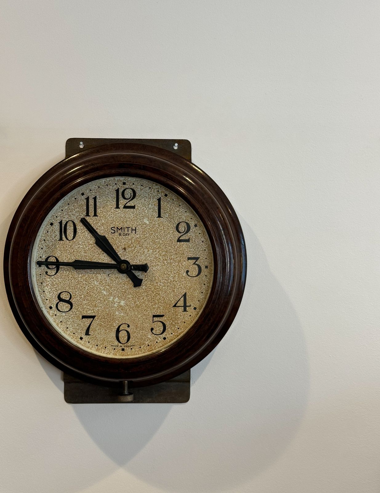 Smiths "8 Day" Bakelite Wall Clock, Circa 1940's photo furniture
