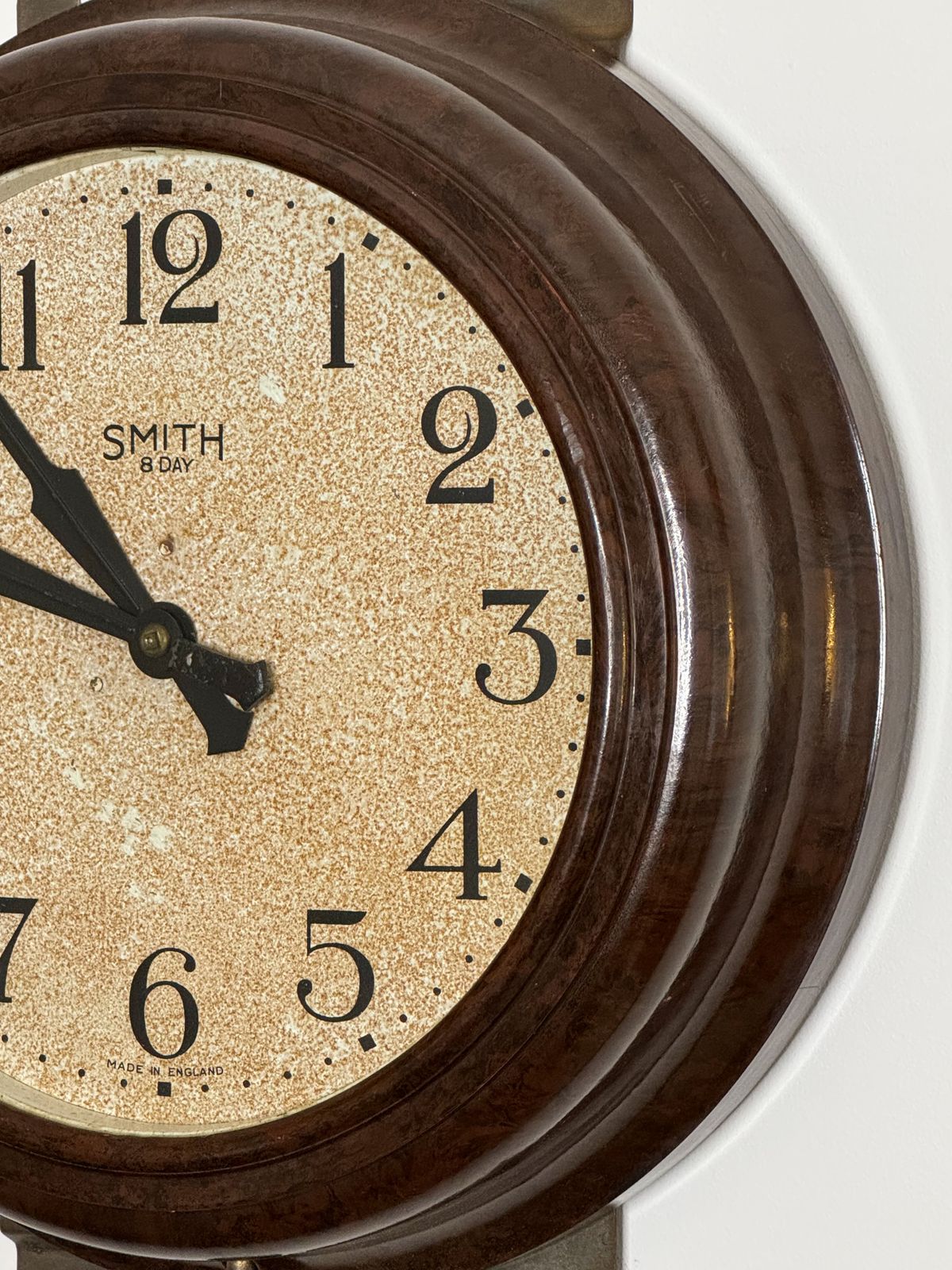 Smiths "8 Day" Bakelite Wall Clock, Circa 1940's photo vintage
