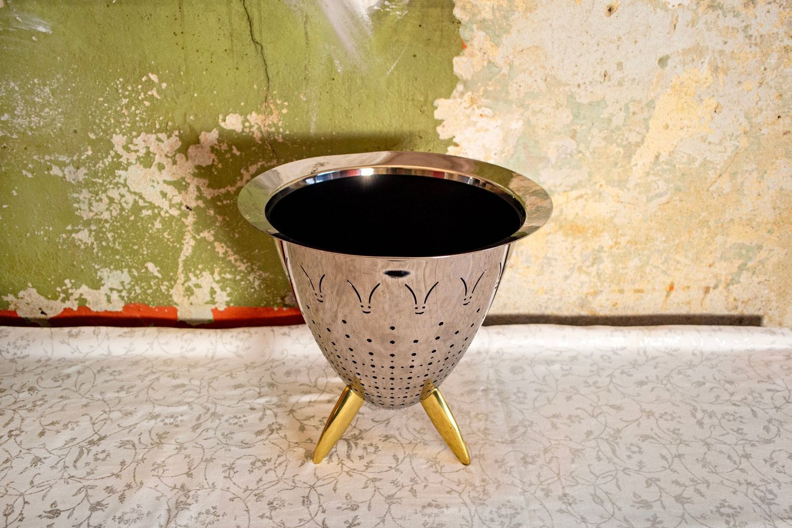 Max Le Chinois Colander In Stainless Steel By Philippe Starck For Alessi, Italy, 1990s photo for sale