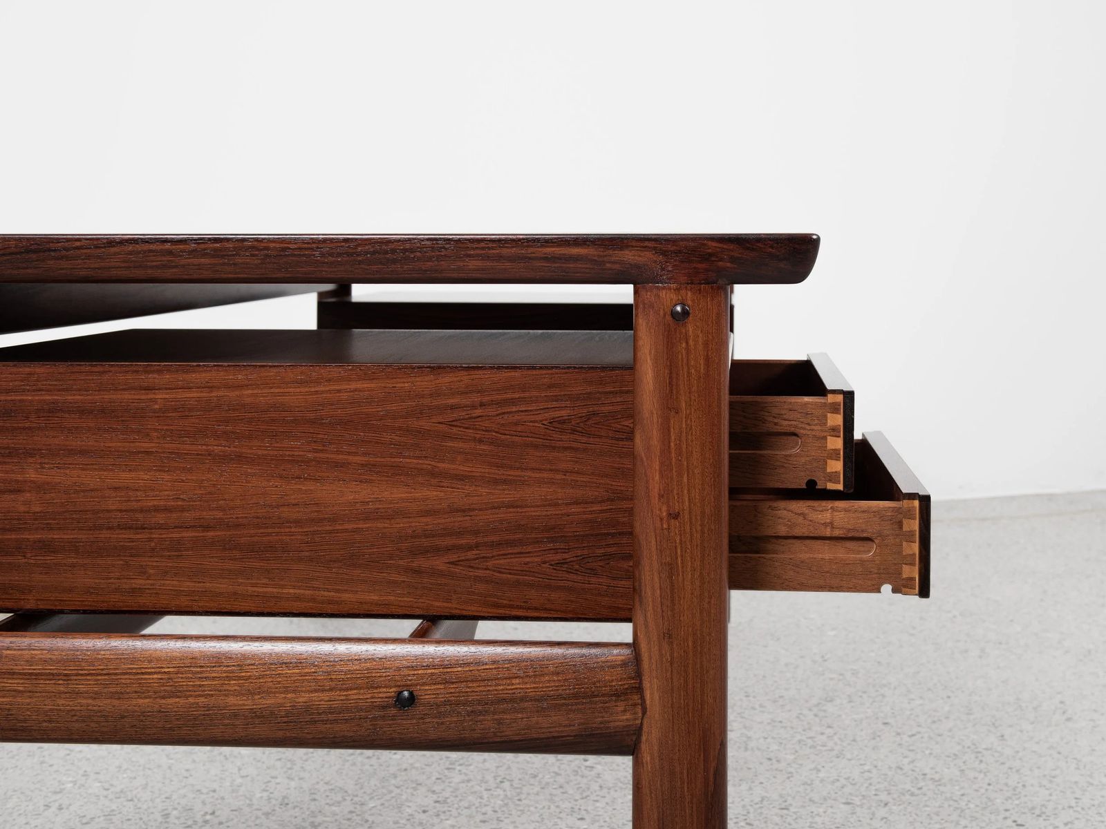 Midcentury Danish Xl Desk In Rosewood And New Black Leather By Arne Vodder For Sibast 1960s photo Furniture