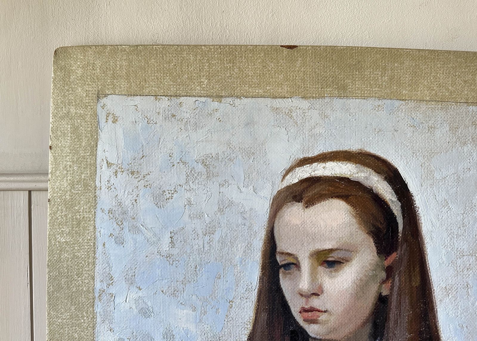 Young Girl Portrait Painting photo furniture