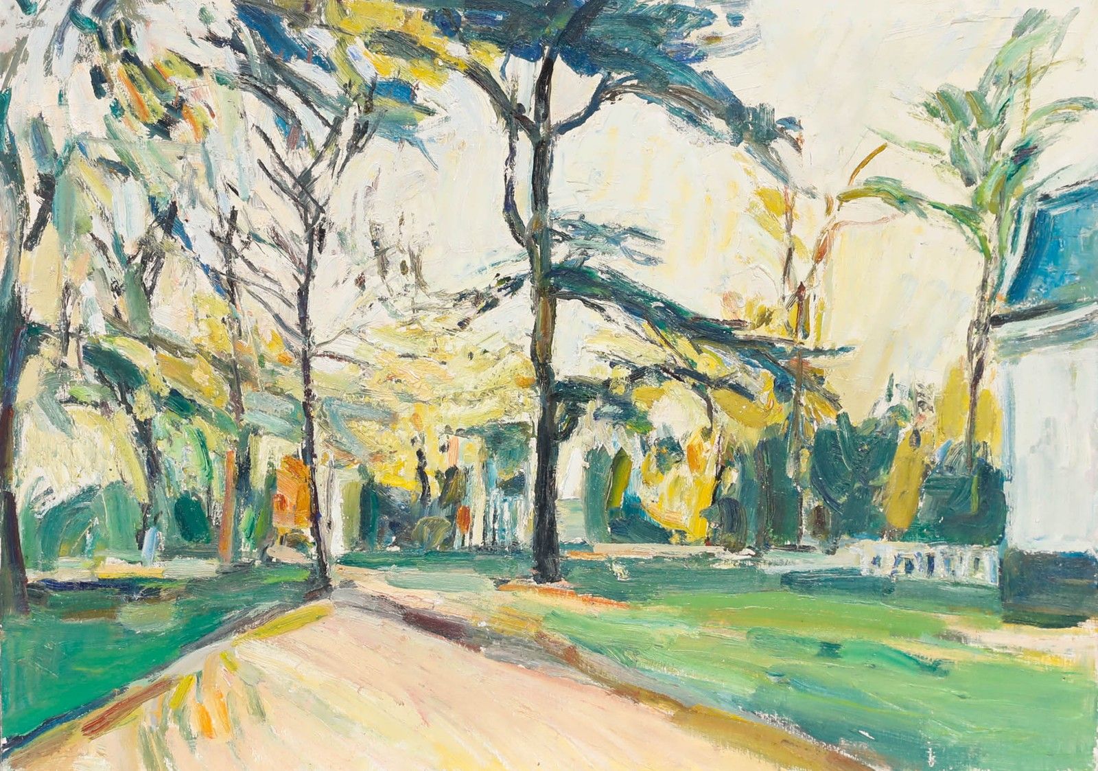 Charles Betremieux (1919 1997) 20th Century Oil, Afternoon In The Park photo for sale