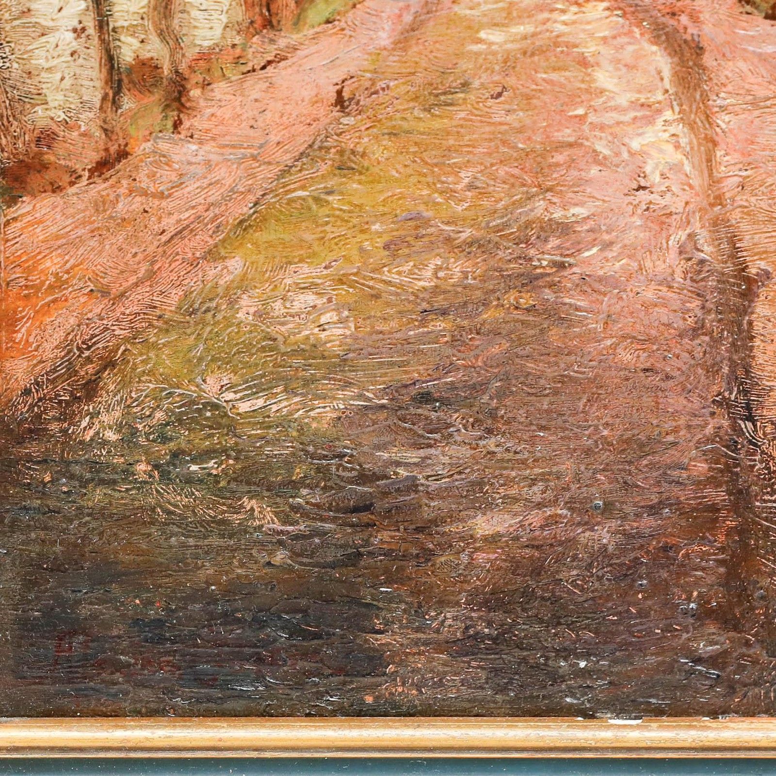 Continental School Early 20th Century Oil A Winter Street Scene photo vinterior