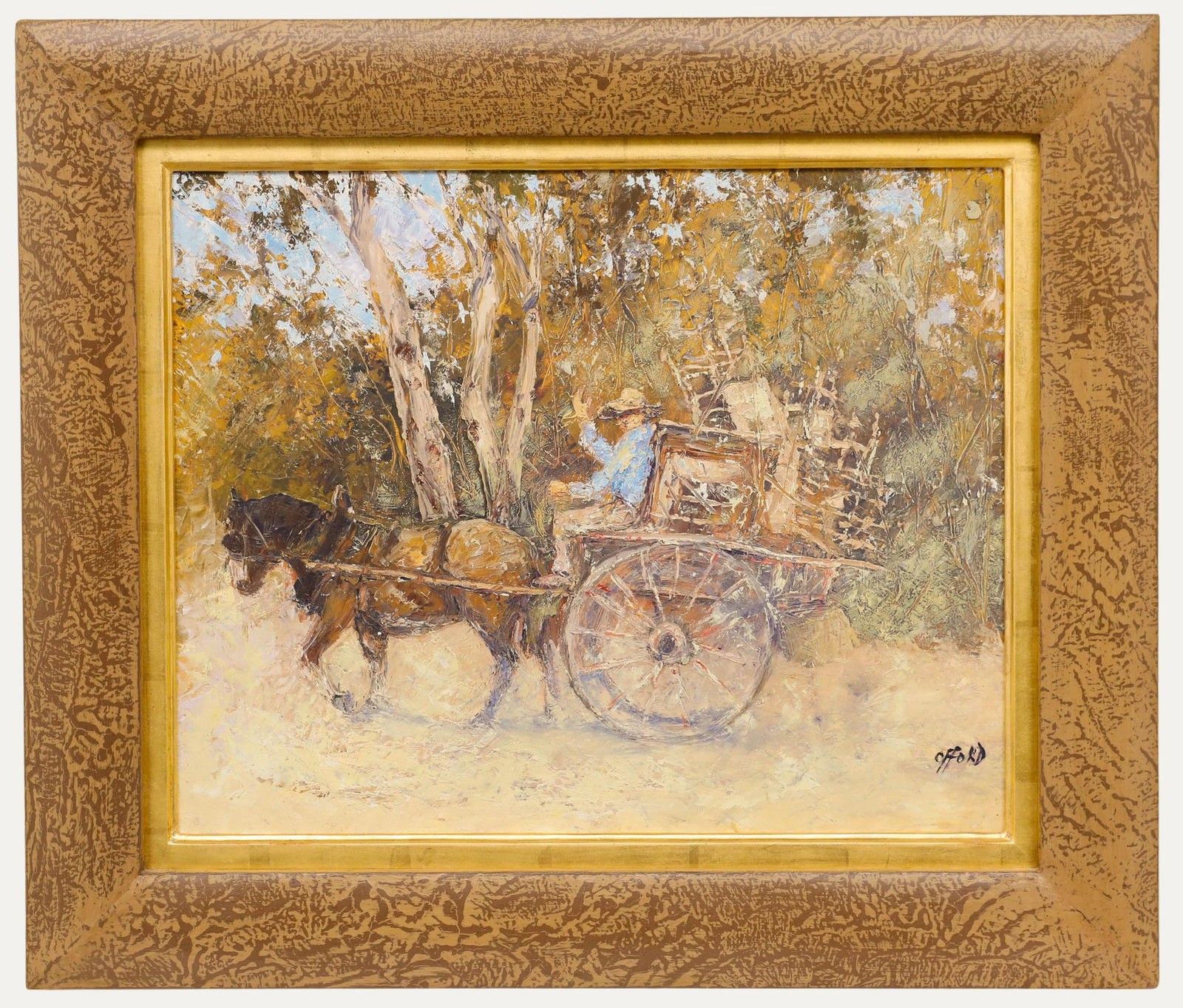 Bill Offord (B.1944) Australian School 20th Century Oil, On The Move