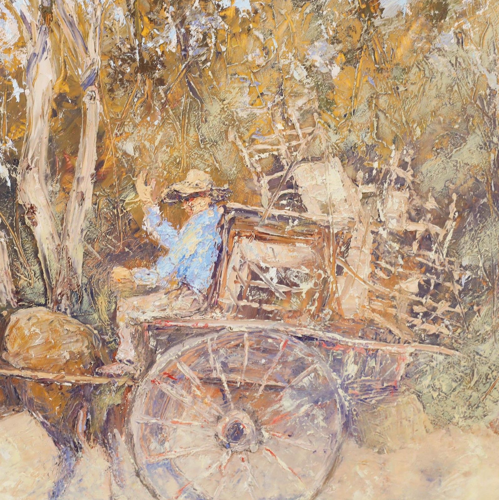 Bill Offord (B.1944) Australian School 20th Century Oil, On The Move photo Art