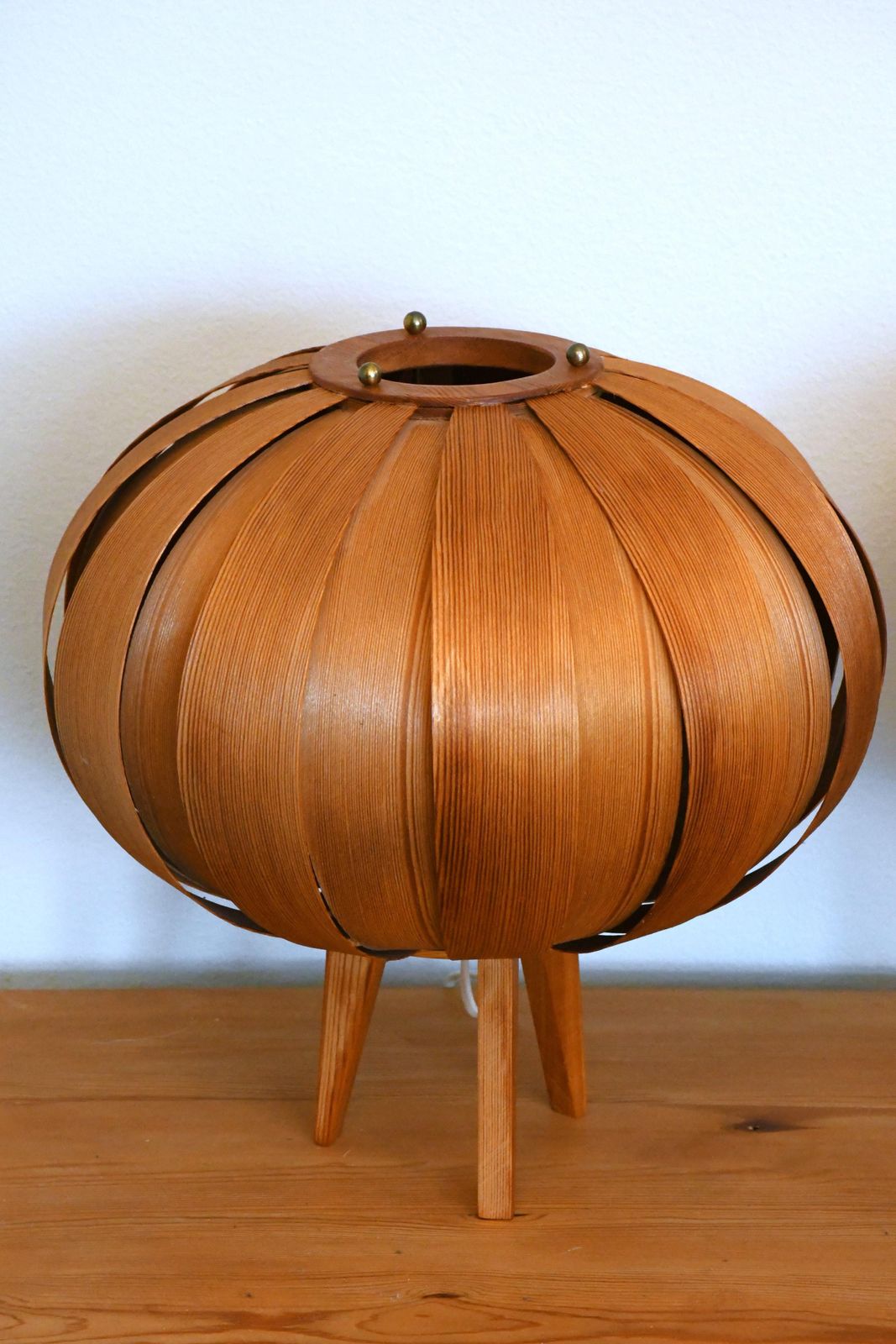 photo furniture Swedish Pine Veneer Table Lamps By Hans Agne Jakobsson For Ellysett, 1960s, Set Of 2
