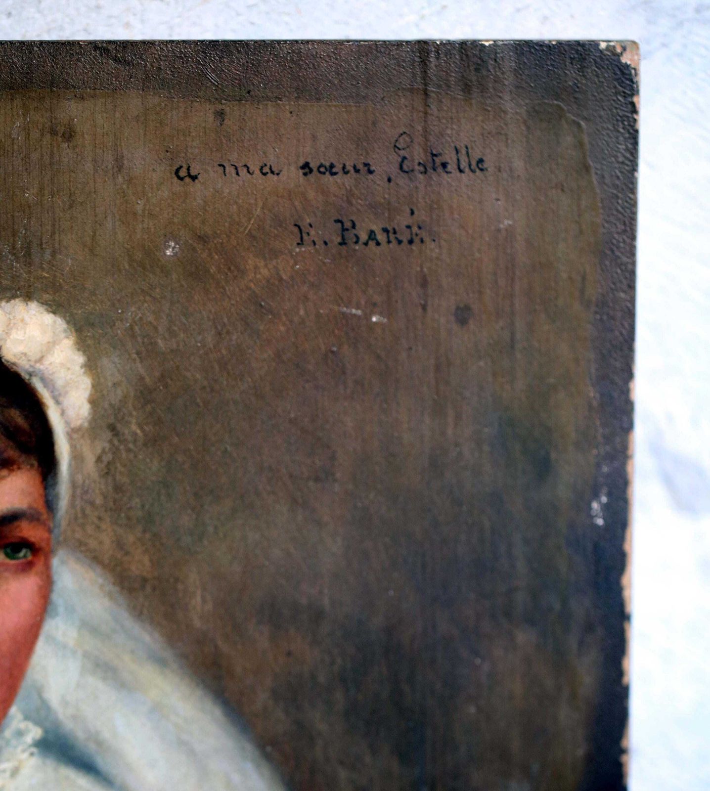 Antique Oil Painting: Girl's Holy Communion Portrait By Emil Baré photo buy
