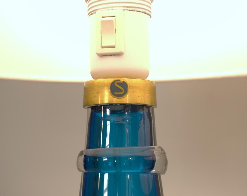 photo for sale Swedish Art Glass Table Lamps By Carl Fagerlund For Orrefors, 1950s, Set Of 2