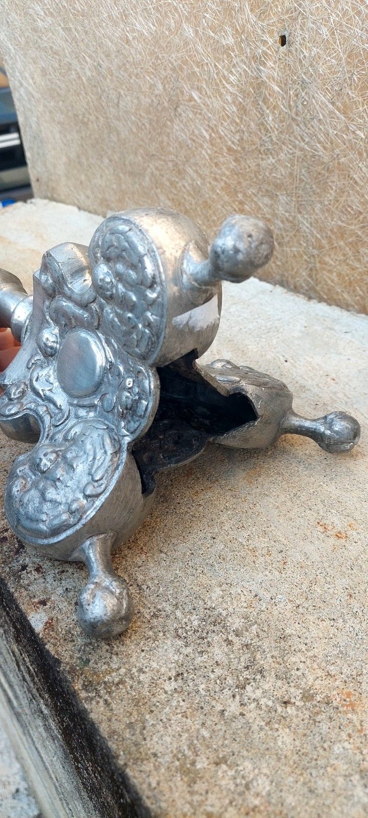 photo for sale Antique Louis XIV Original Baroque Pewter Candlestick 17th/18th Century